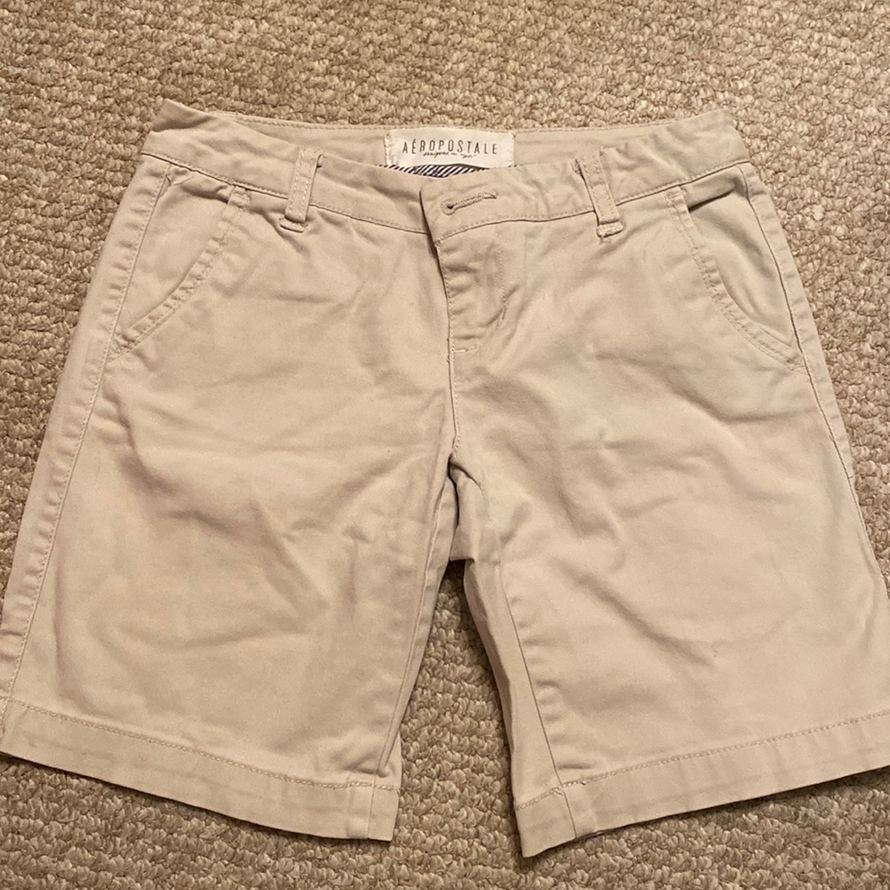 Khaki bermuda twill shorts